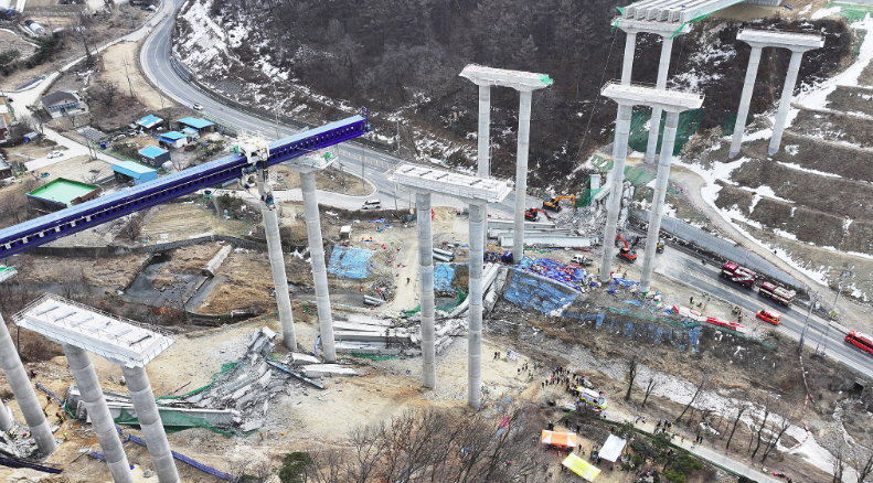 South Korea Bridge Collapse: Two Dead, Five Injured in Devastating Construction Accident